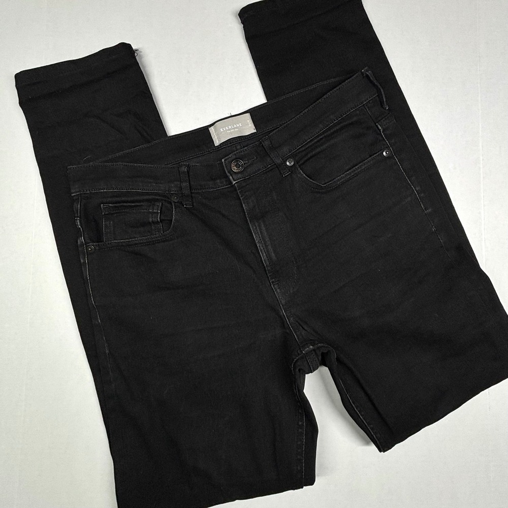 Everlane The Slim Jean Mens 32x32 Black Stretch Denim Pants‎ Slim Fit EUC